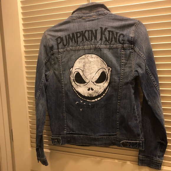 Jack Skellington Denim Jacket Hot Topic 